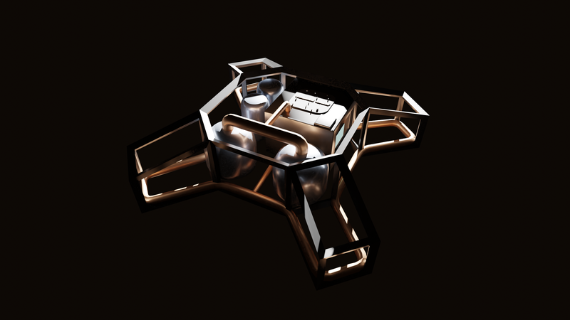 The skycrane model is finished!