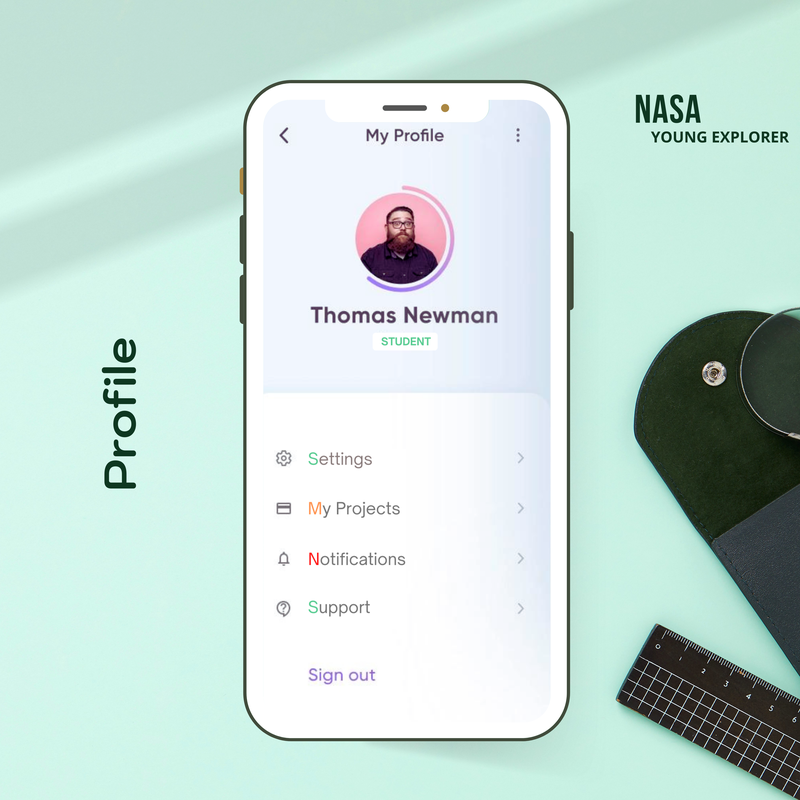 Your projects are beautifully organized in your own profile tab