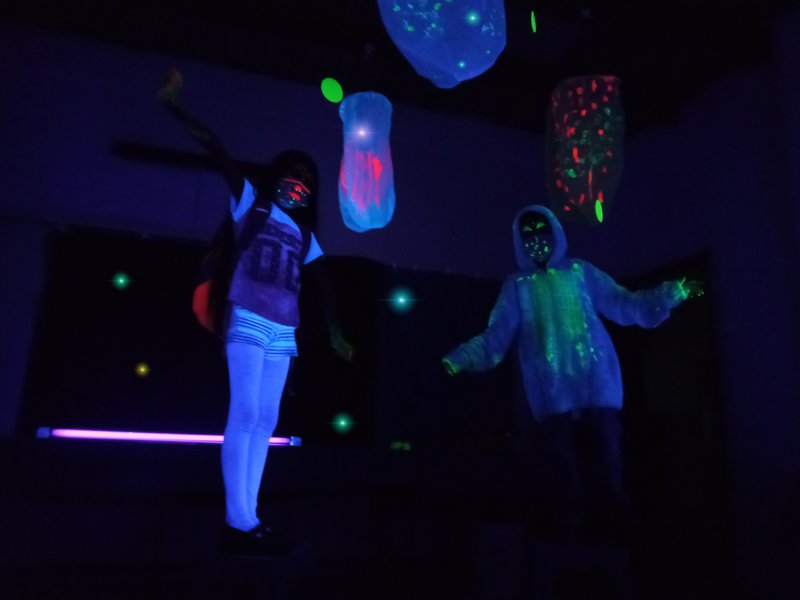 These are our Kids using the playful art instalation