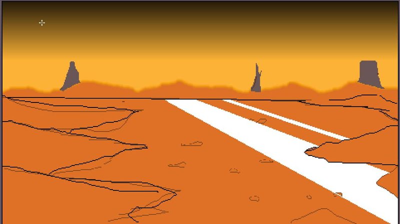 Designer drawing a landscape which we haven't used already