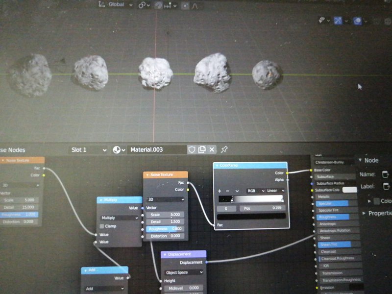 #Day2: Creating some asteroids with blender