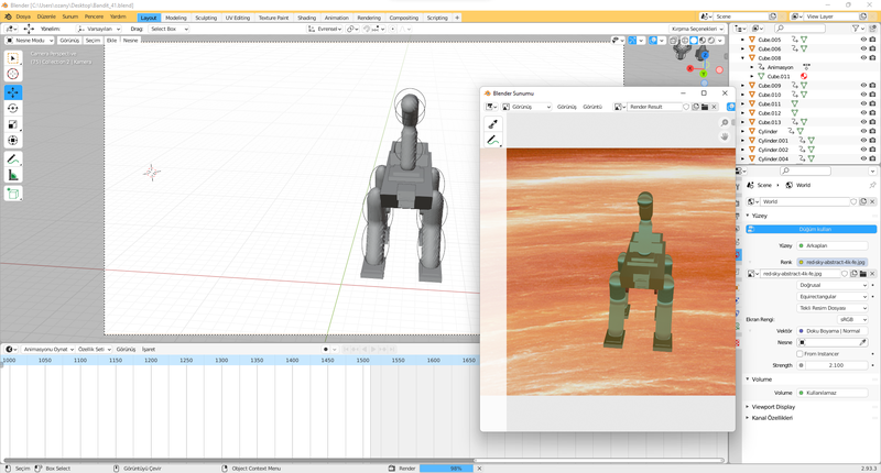 Animating in Blender...