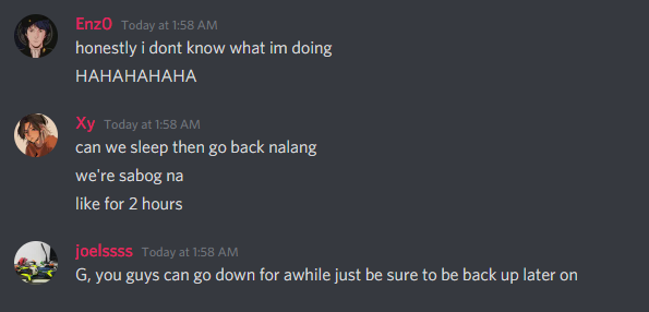 Rotational rest just started