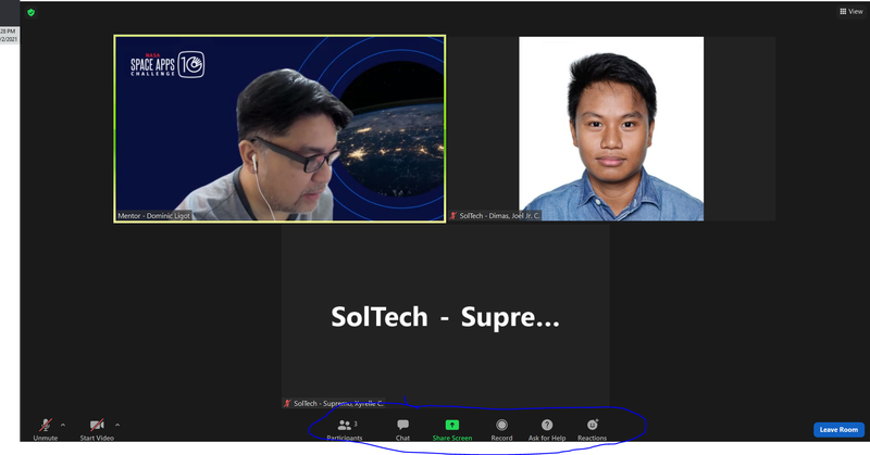 First Mentoring Session Earlier with sir Dom