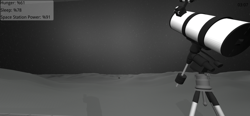 A moon view from space station